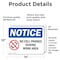 Signmission No Cell Phones During Work Hours Sign With Symbol, 14 in W x Rectangle, Vinyl Decal OS-2PACK-NS-D-1014-L-14425 - alternate 5